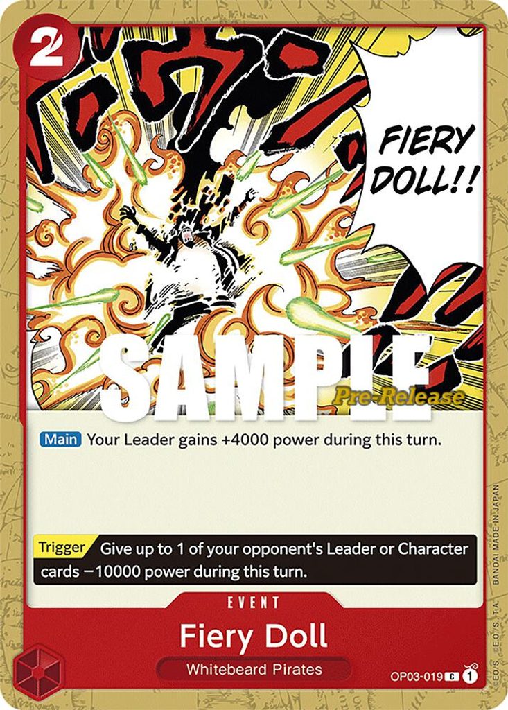 Fiery Doll OP03-019, the C printing from OP-03 of the One Piece Card Game