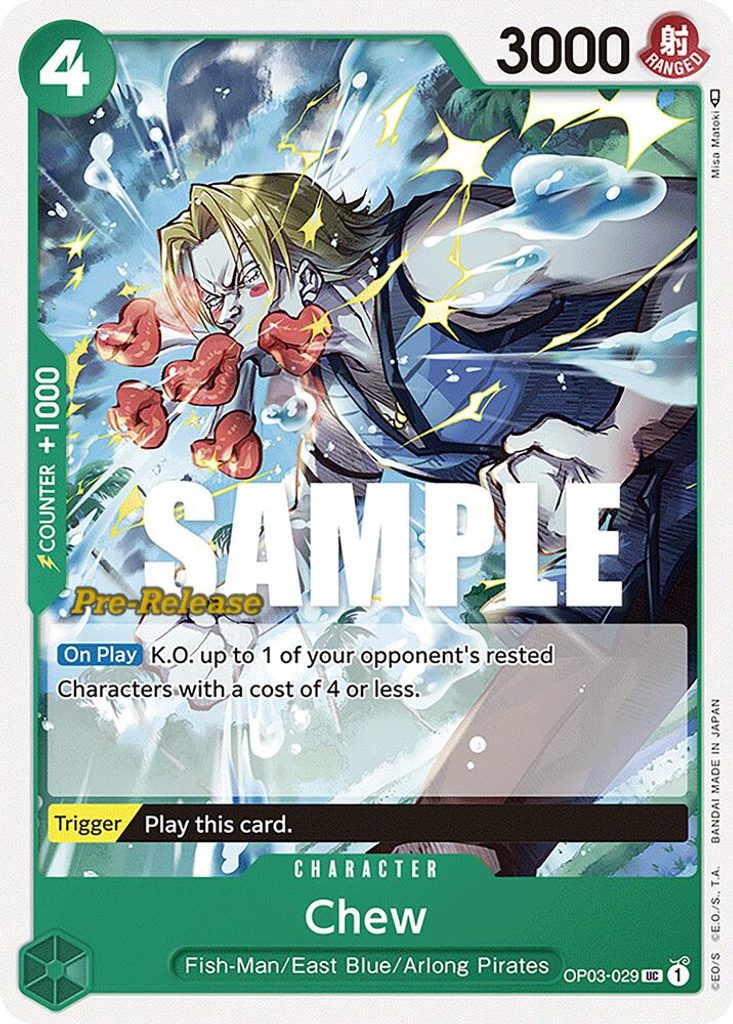 Chew OP03-029, the UC printing from OP-03 of the One Piece Card Game