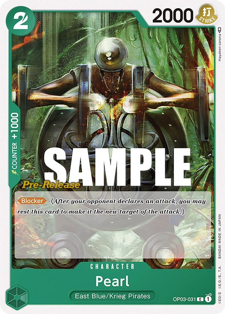 Pearl OP03-031, the C printing from OP-03 of the One Piece Card Game