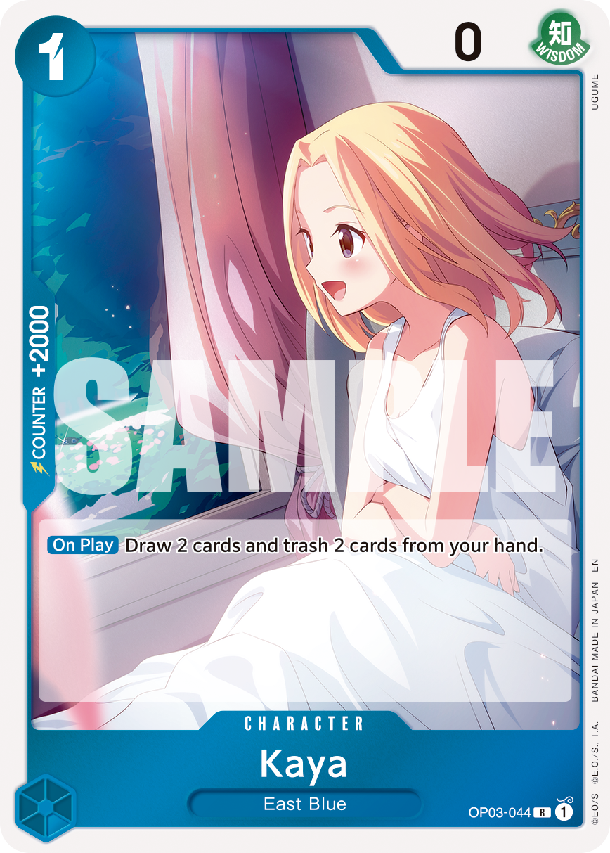 Kaya OP03-044, the R printing from OP-03 of the One Piece Card Game