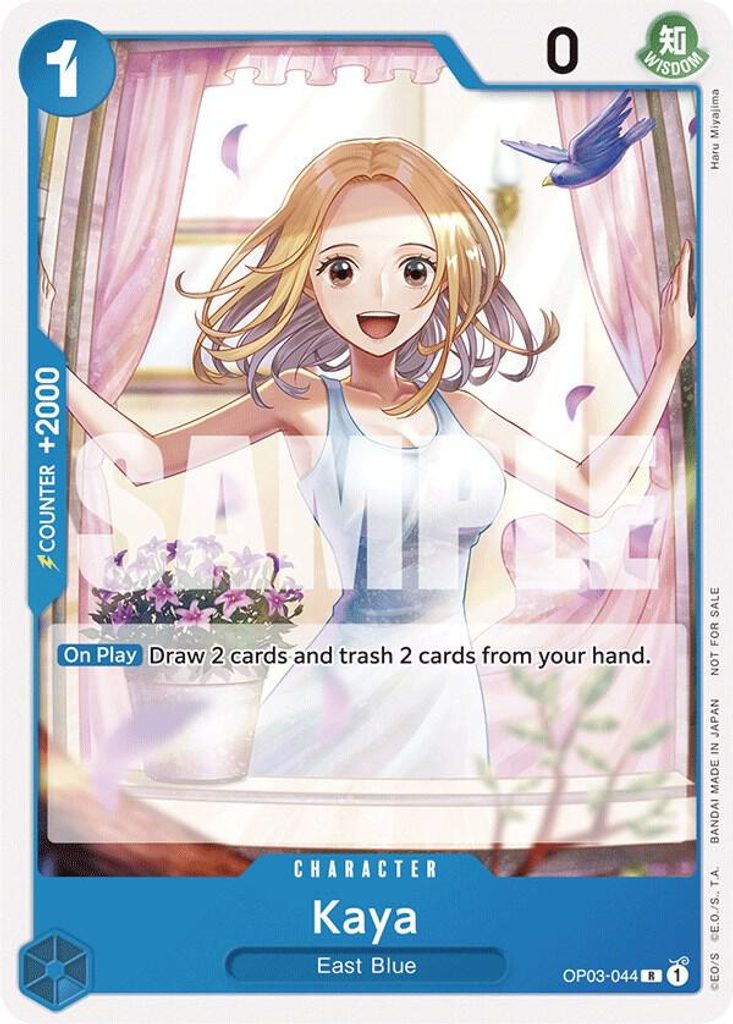 Kaya OP03-044, the R printing from OP-03 of the One Piece Card Game