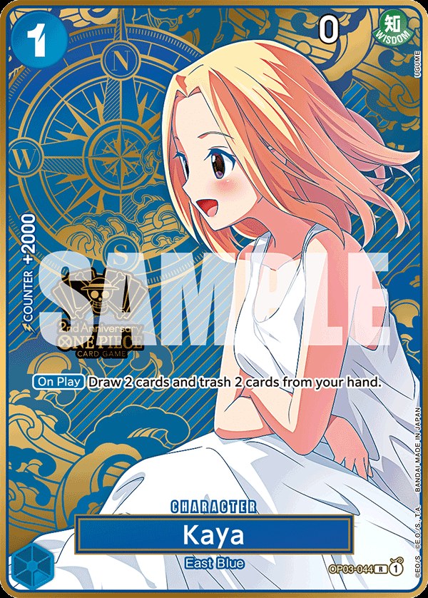 Kaya OP03-044, the R printing from OP-03 of the One Piece Card Game