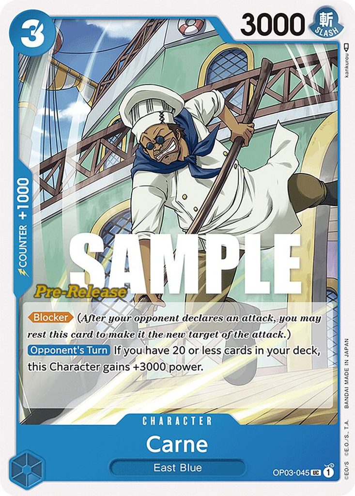 Carne OP03-045, the UC printing from OP-03 of the One Piece Card Game