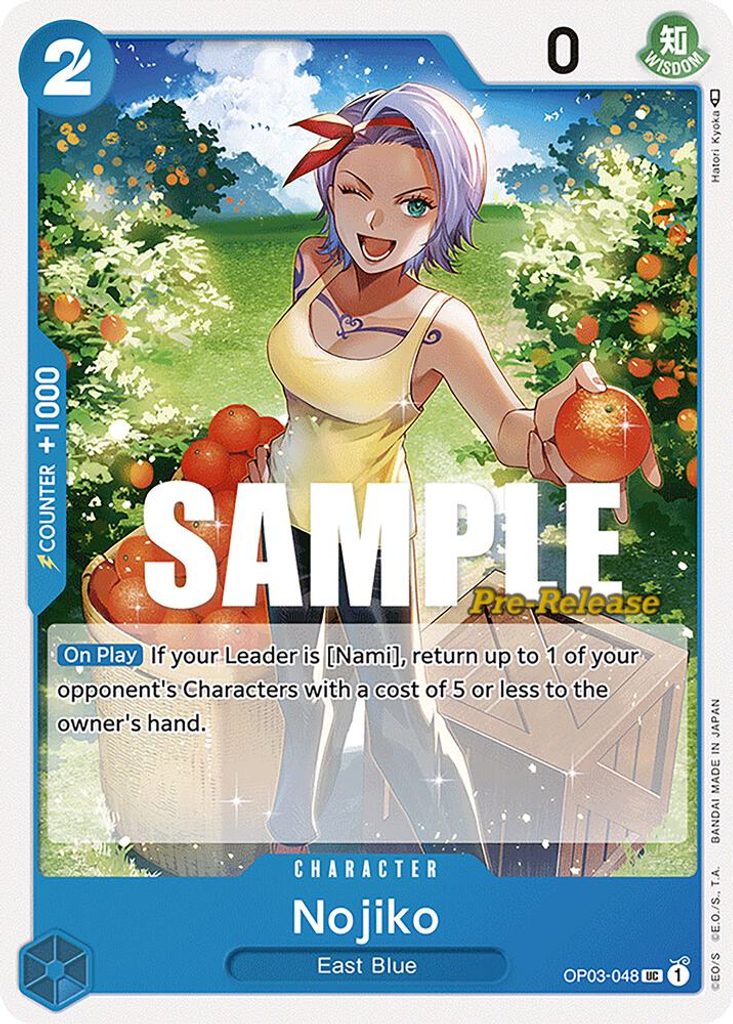 Nojiko OP03-048, the UC printing from OP-03 of the One Piece Card Game