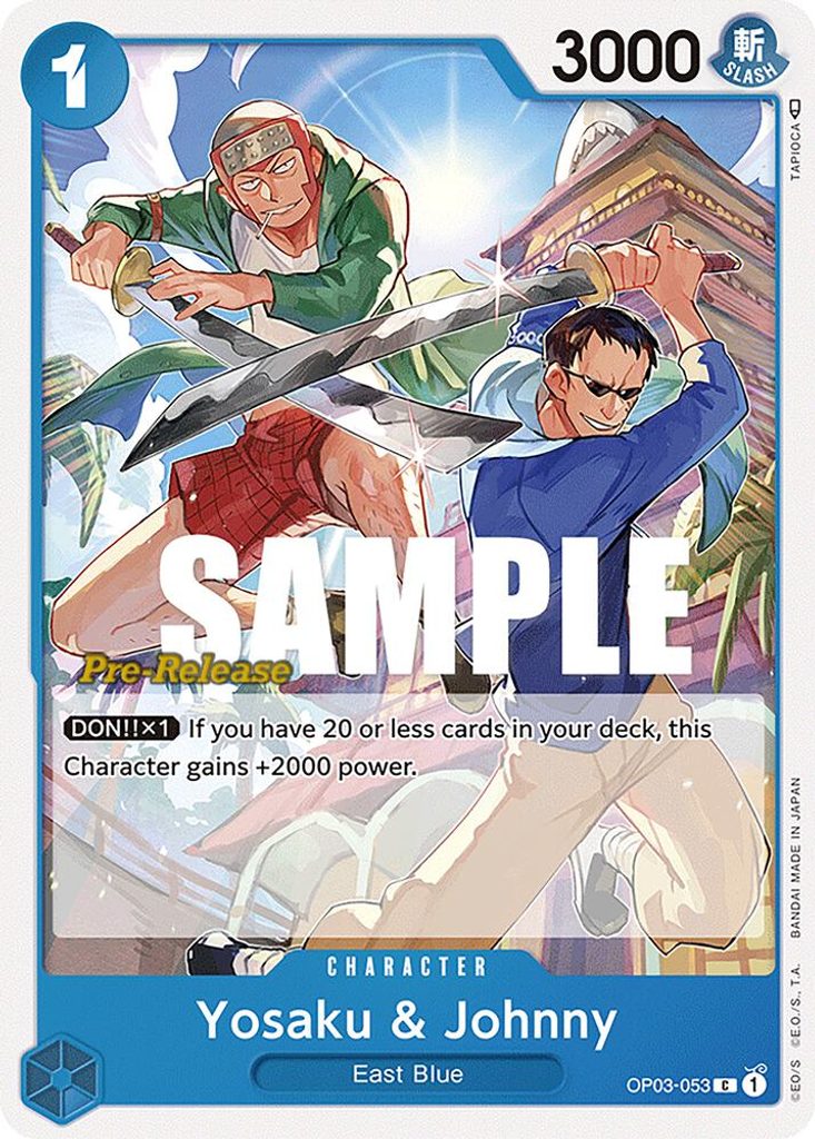 Yosaku & Johnny OP03-053, the C printing from OP-03 of the One Piece Card Game