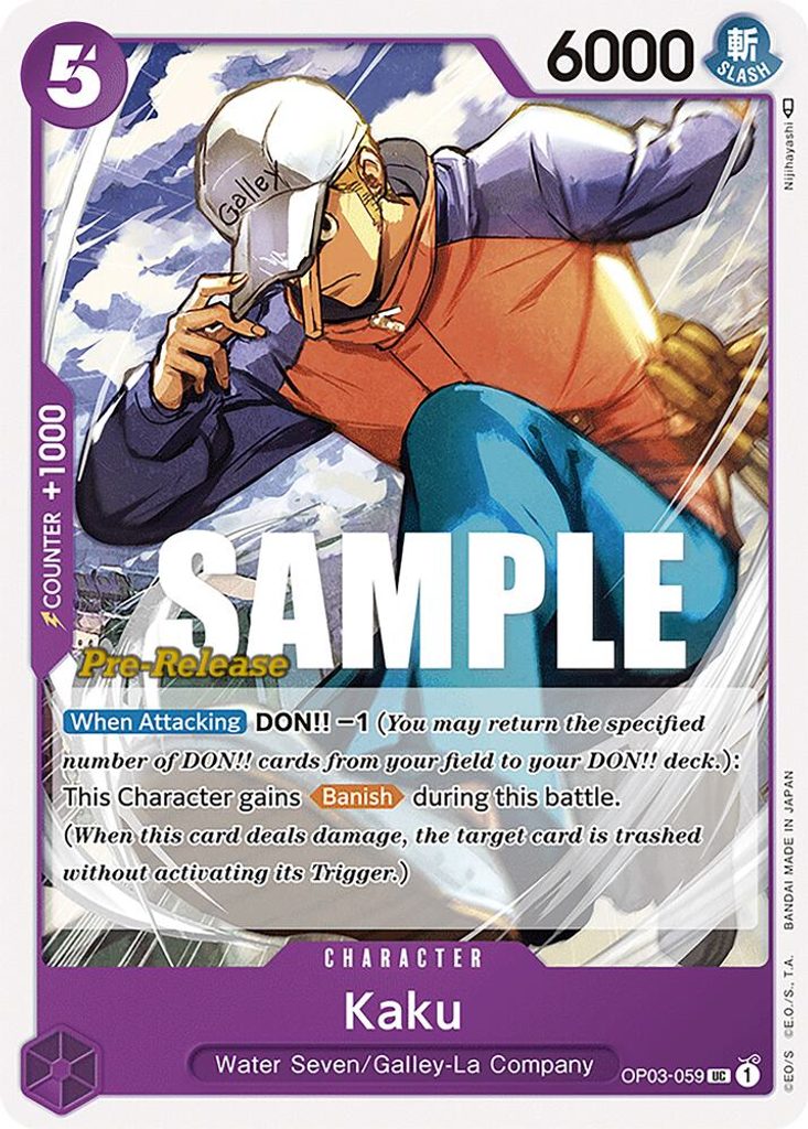 Kaku OP03-059, the UC printing from OP-03 of the One Piece Card Game