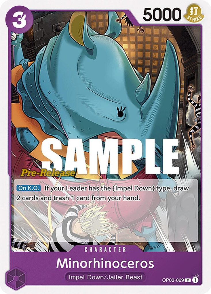 Minorhinoceros OP03-069, the C printing from OP-03 of the One Piece Card Game