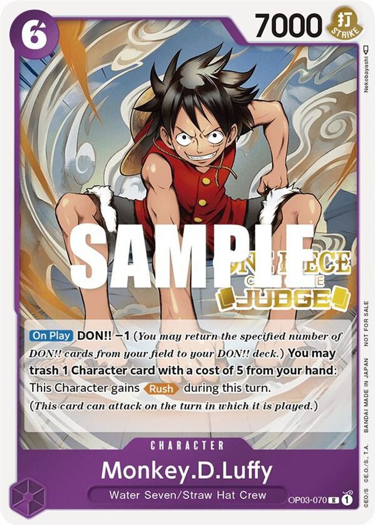 Monkey.D.Luffy OP03-070, the R printing from OP-03 of the One Piece Card Game