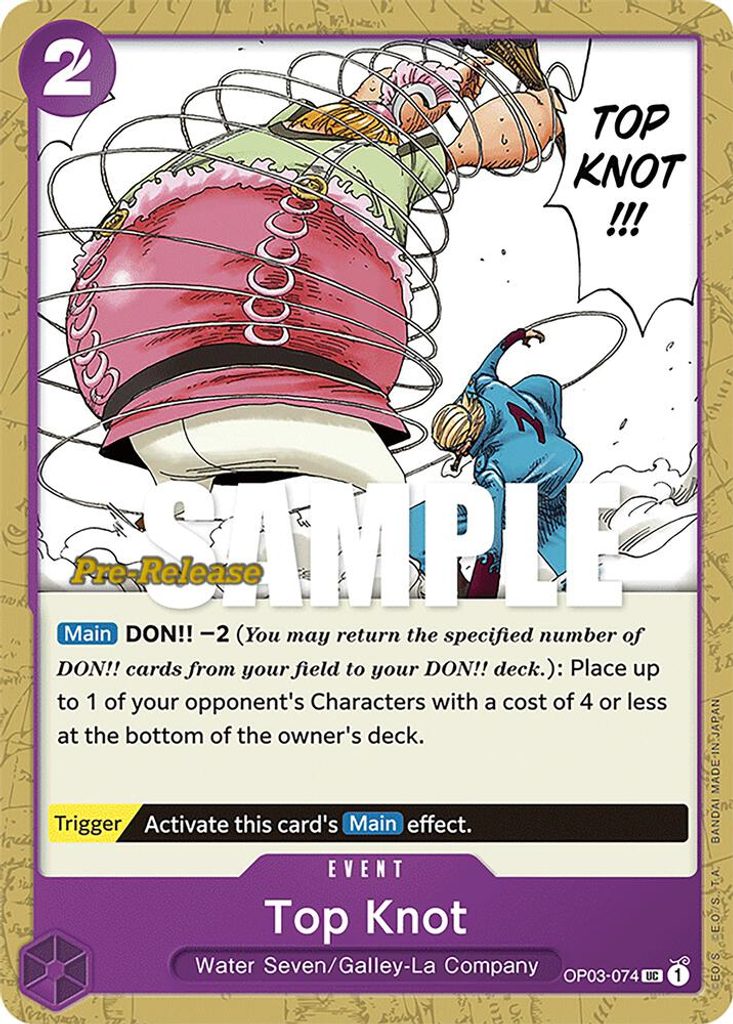 Top Knot OP03-074, the UC printing from OP-03 of the One Piece Card Game