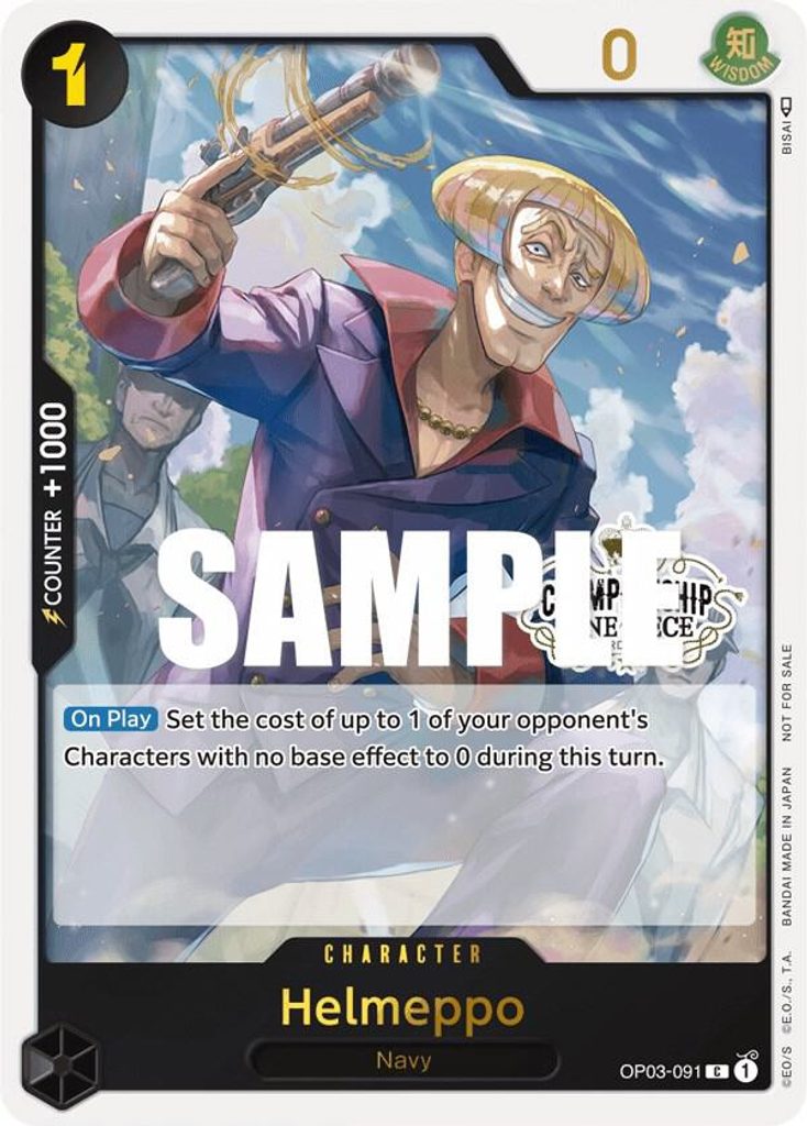 Helmeppo OP03-091, the C printing from OP-03 of the One Piece Card Game