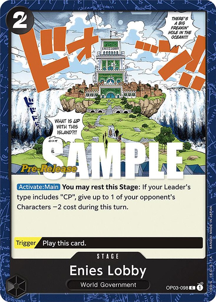 Enies Lobby OP03-098, the C printing from OP-03 of the One Piece Card Game