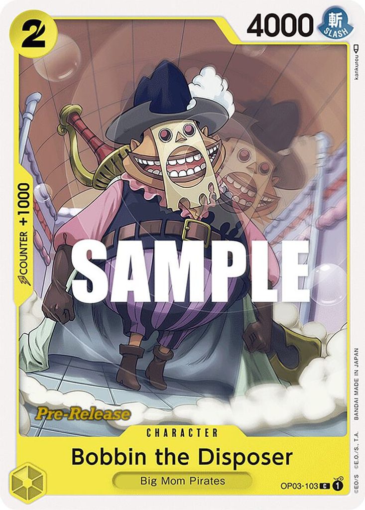 Bobbin the Disposer OP03-103, the C printing from OP-03 of the One Piece Card Game