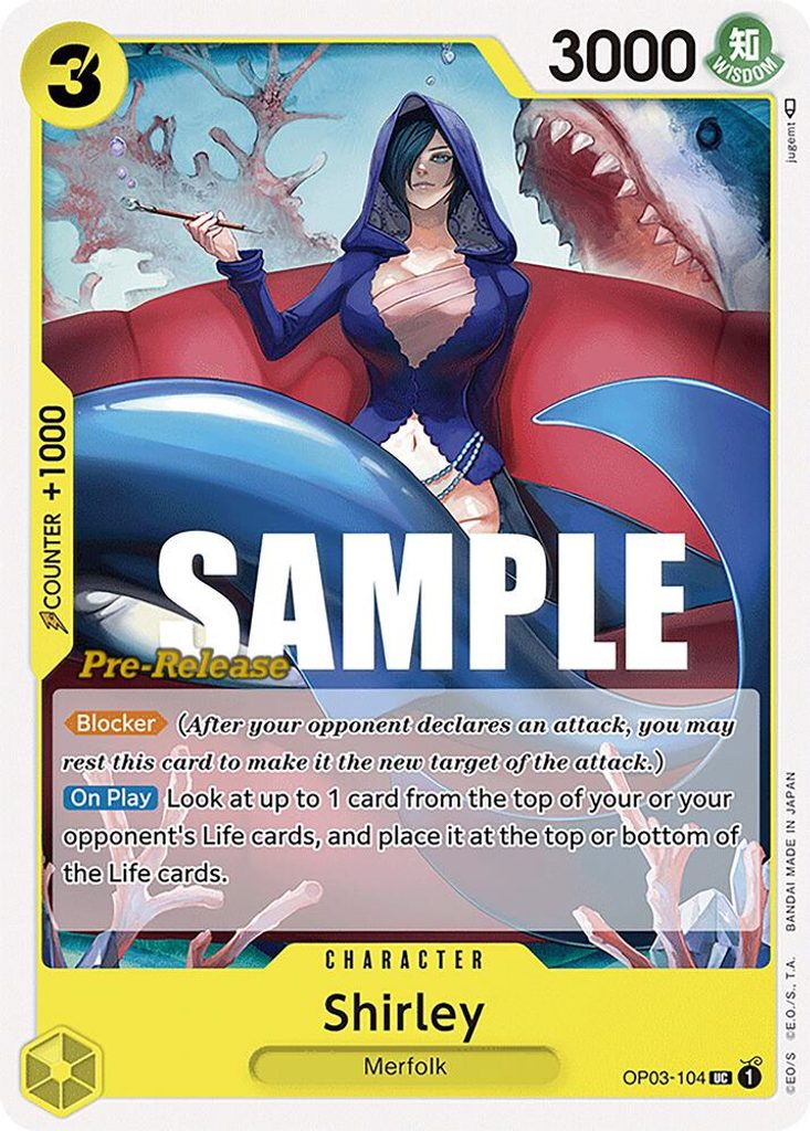 Shirley OP03-104, the UC printing from OP-03 of the One Piece Card Game