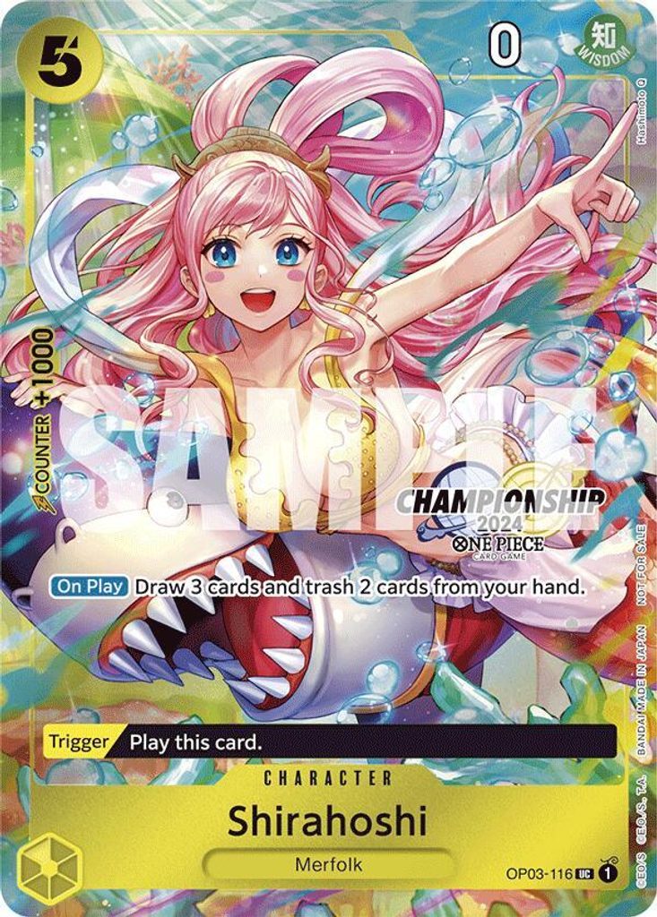 Shirahoshi OP03-116, the UC printing from OP-03 of the One Piece Card Game