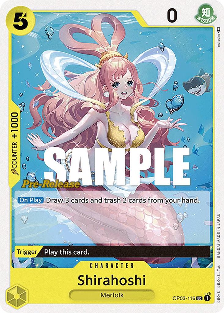 Shirahoshi OP03-116, the UC printing from OP-03 of the One Piece Card Game