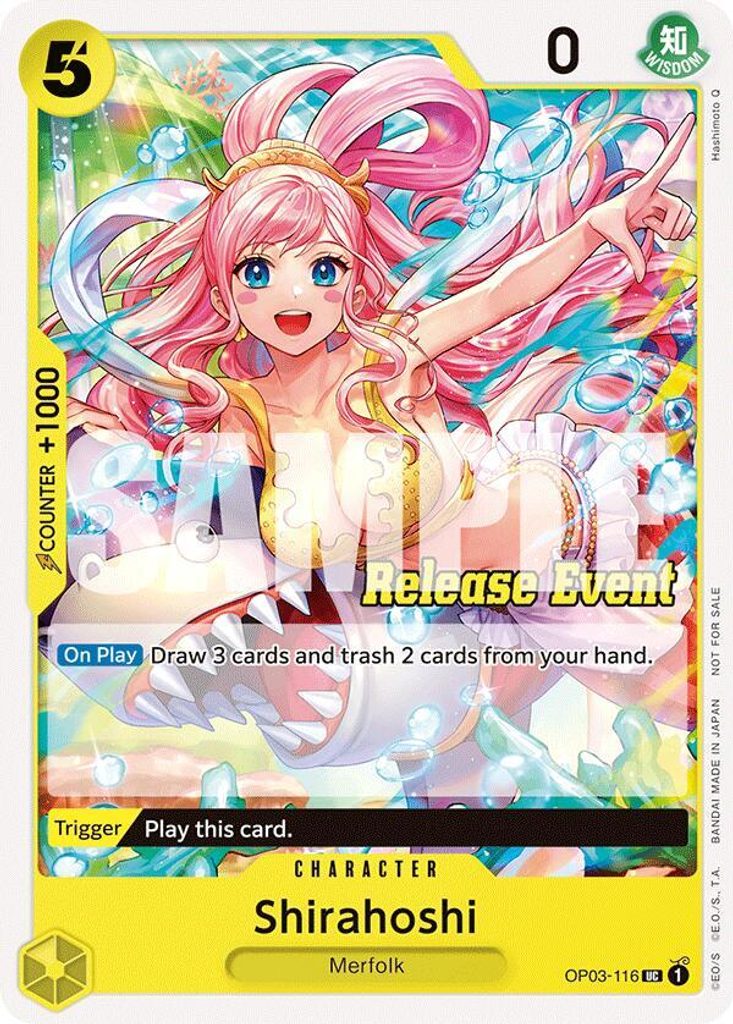 Shirahoshi OP03-116, the UC printing from OP-03 of the One Piece Card Game