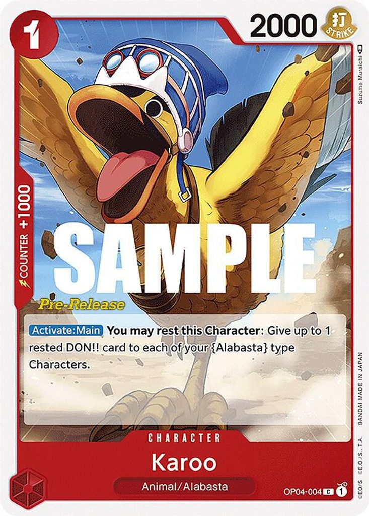 Karoo OP04-004, the C printing from OP-04 of the One Piece Card Game