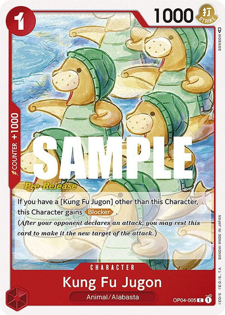 Kung Fu Jugon OP04-005, the C printing from OP-04 of the One Piece Card Game