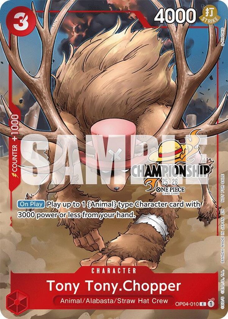 Tony Tony.Chopper OP04-010, the C printing from OP-04 of the One Piece Card Game