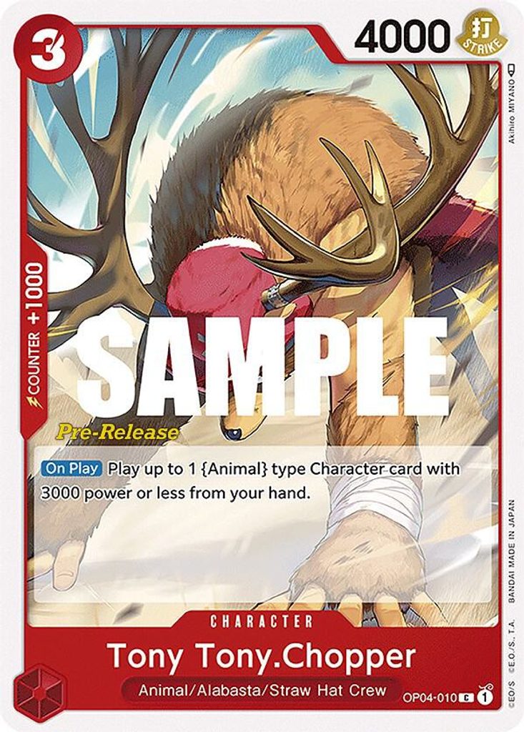 Tony Tony.Chopper OP04-010, the C printing from OP-04 of the One Piece Card Game