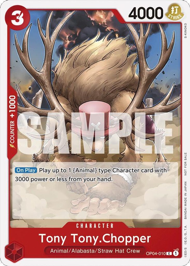 Tony Tony.Chopper OP04-010, the C printing from OP-04 of the One Piece Card Game