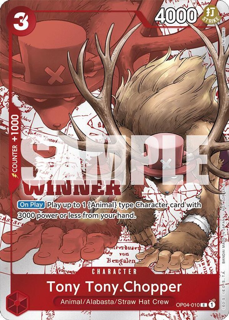 Tony Tony.Chopper OP04-010, the C printing from OP-04 of the One Piece Card Game