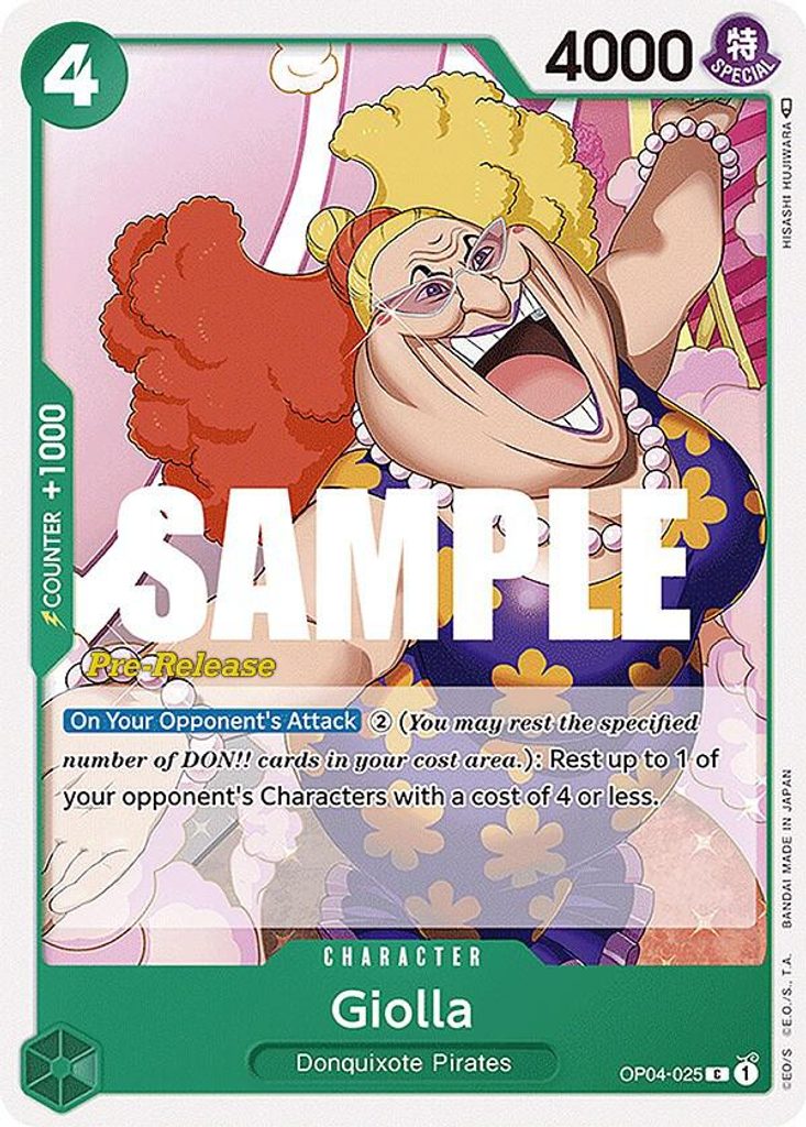 Giolla OP04-025, the C printing from OP-04 of the One Piece Card Game