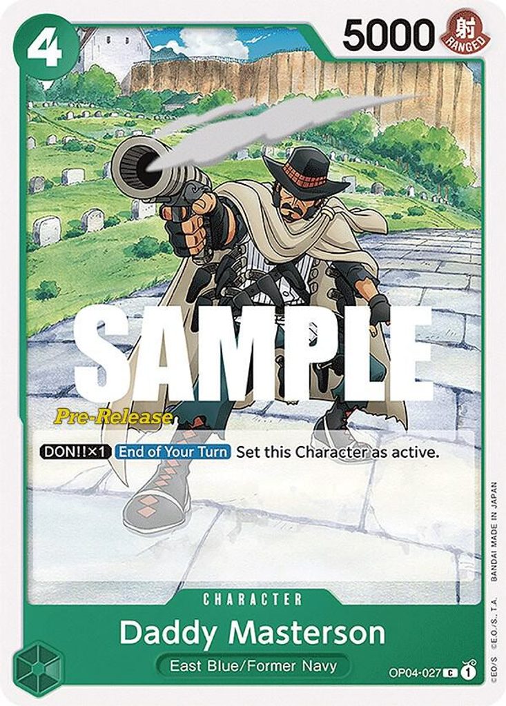 Daddy Masterson OP04-027, the C printing from OP-04 of the One Piece Card Game