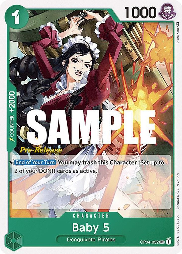 Baby 5 OP04-032, the UC printing from OP-04 of the One Piece Card Game
