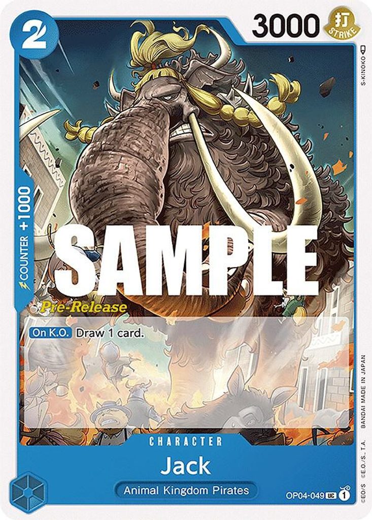 Jack OP04-049, the UC printing from OP-04 of the One Piece Card Game