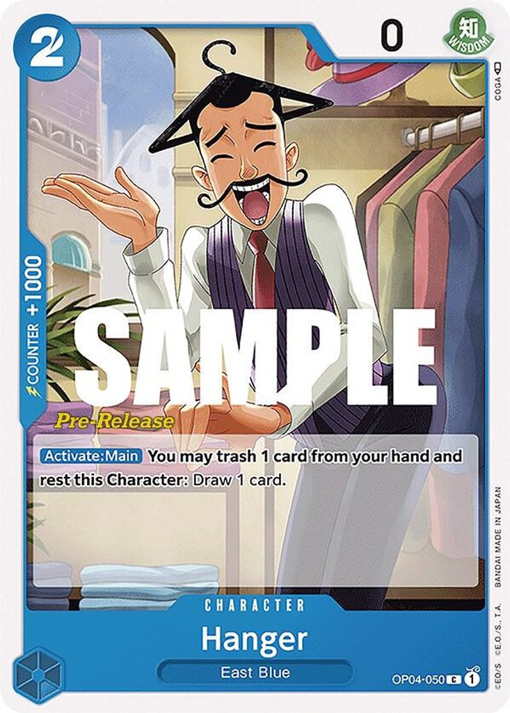 Hanger OP04-050, the C printing from OP-04 of the One Piece Card Game