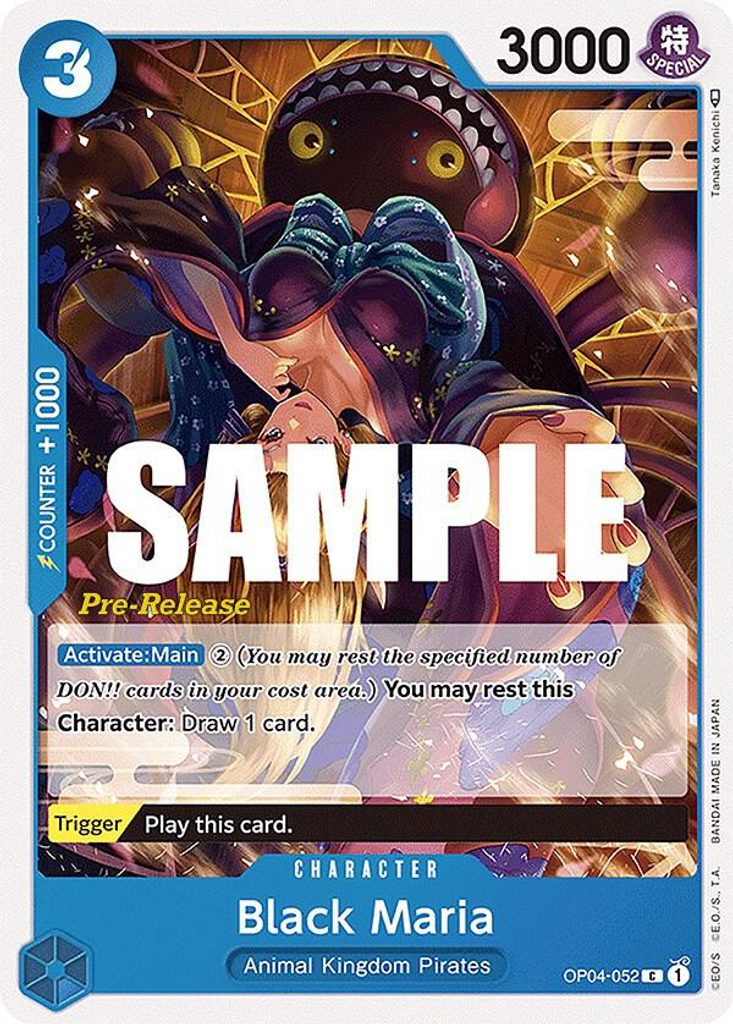 Black Maria OP04-052, the C printing from OP-04 of the One Piece Card Game
