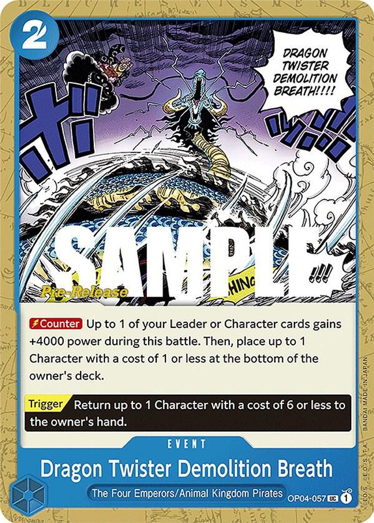 Dragon Twister Demolition Breath OP04-057, the UC printing from OP-04 of the One Piece Card Game