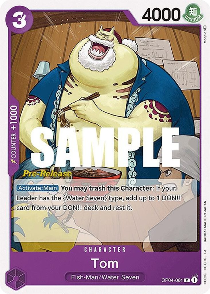 Tom OP04-061, the C printing from OP-04 of the One Piece Card Game