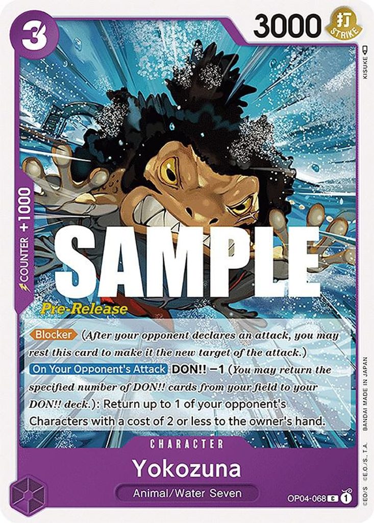 Yokozuna OP04-068, the C printing from OP-04 of the One Piece Card Game