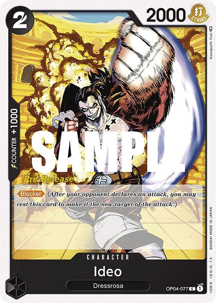Ideo OP04-077, the C printing from OP-04 of the One Piece Card Game