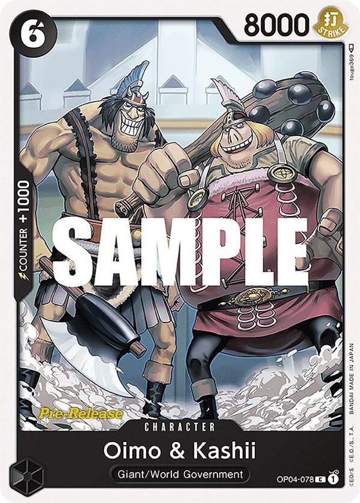 Oimo & Kashii OP04-078, the C printing from OP-04 of the One Piece Card Game
