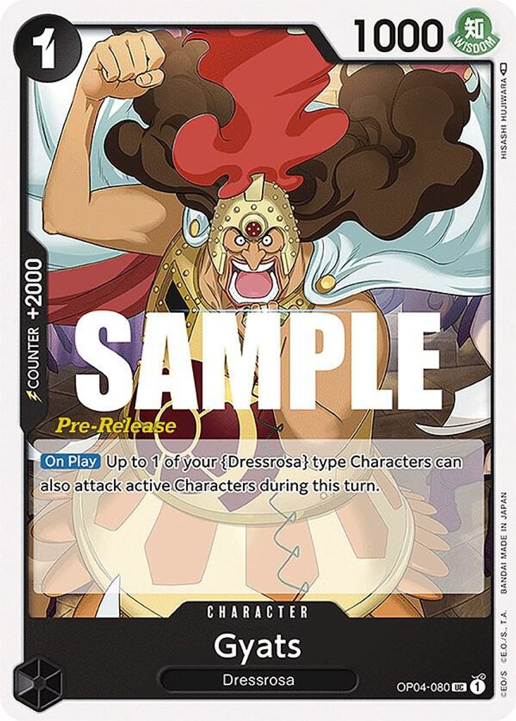 Gyats OP04-080, the UC printing from OP-04 of the One Piece Card Game