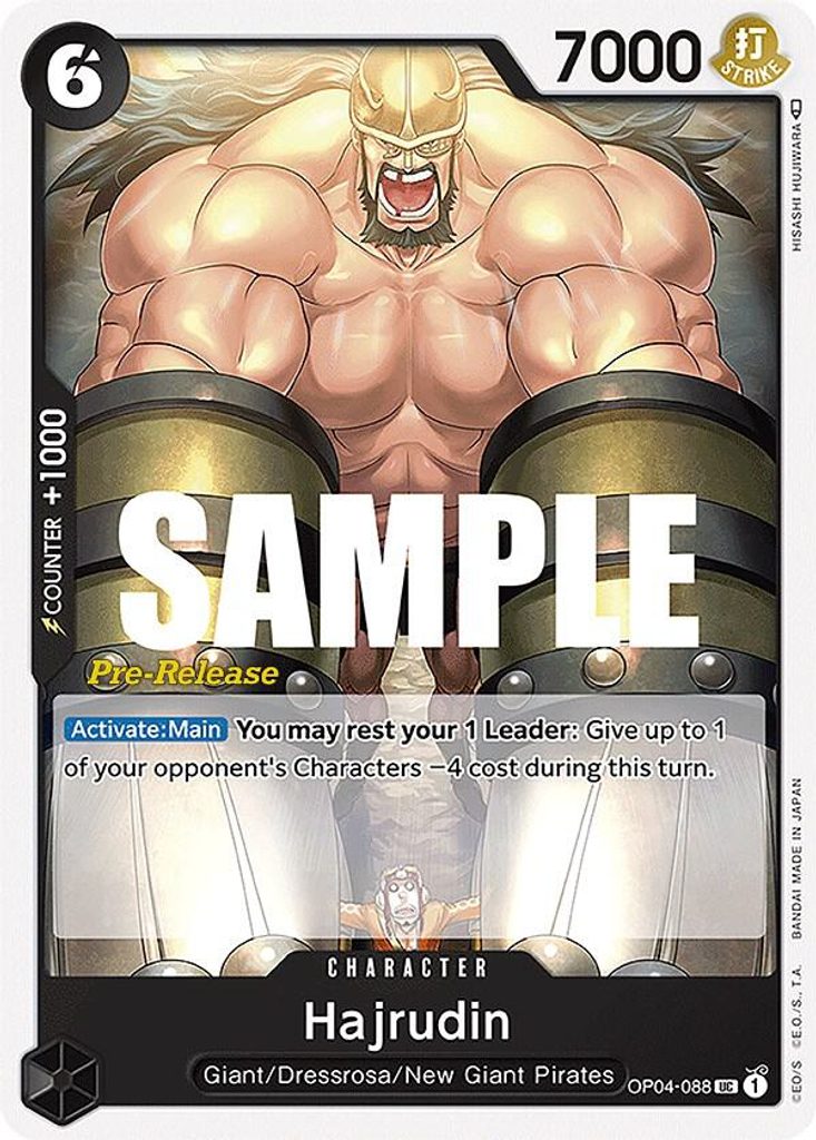 Hajrudin OP04-088, the UC printing from OP-04 of the One Piece Card Game