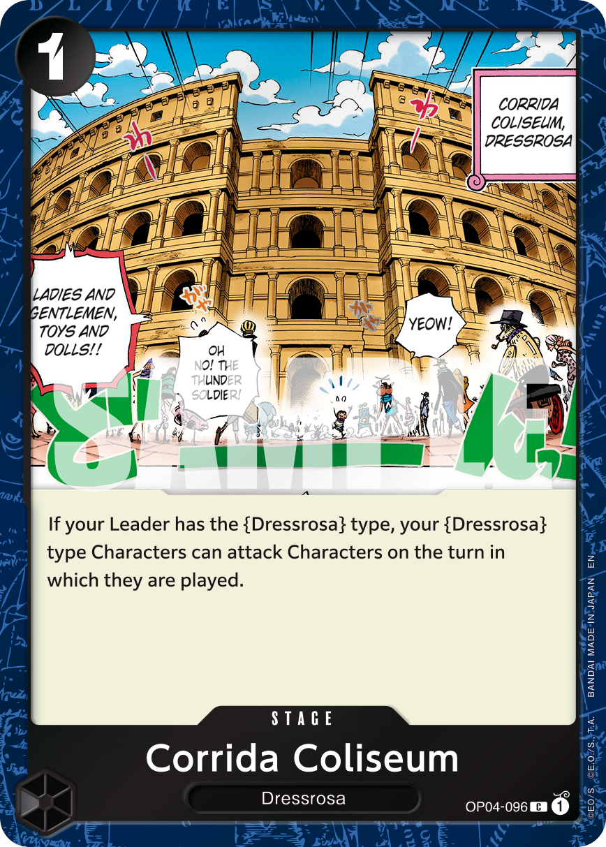 Corrida Coliseum OP04-096, the C printing from OP-04 of the One Piece Card Game