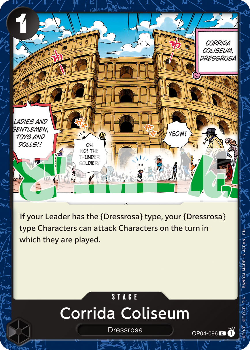 Corrida Coliseum OP04-096, the C printing from OP-04 of the One Piece Card Game