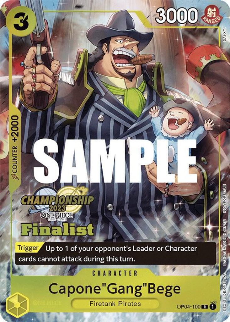 Capone Gang Bege OP04-100, the R printing from OP-04 of the One Piece Card Game