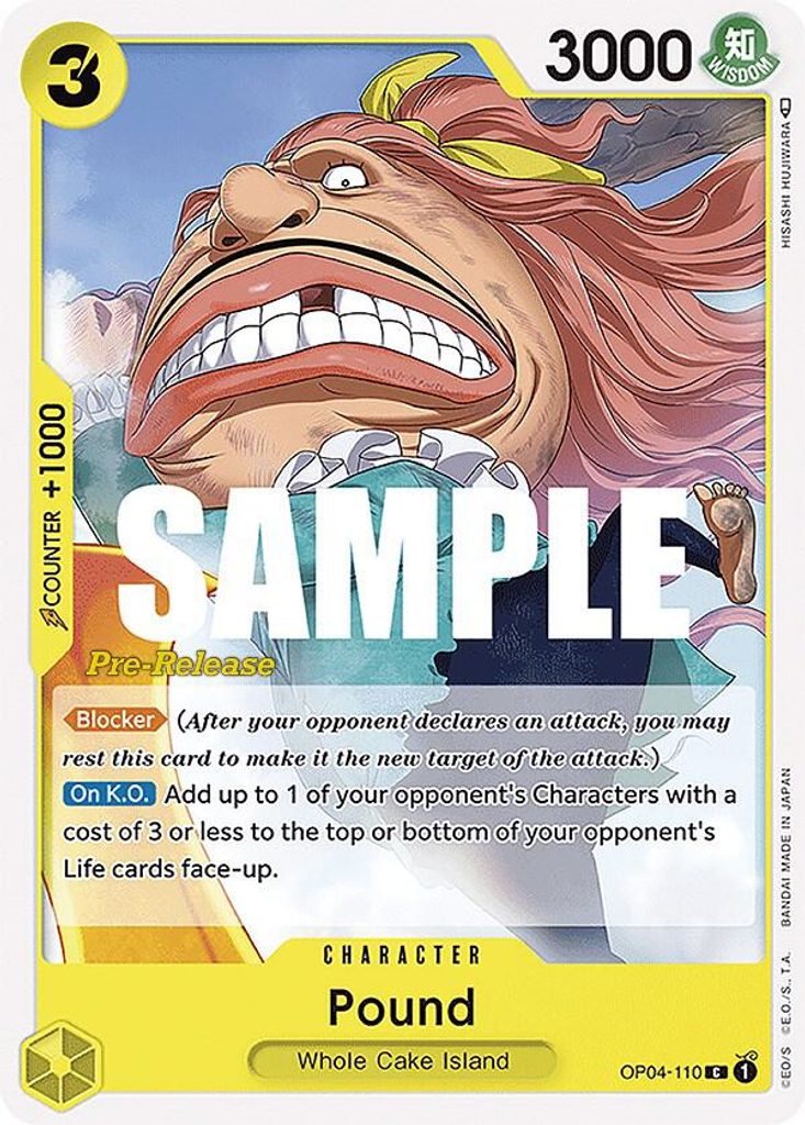 Pound OP04-110, the C printing from OP-04 of the One Piece Card Game