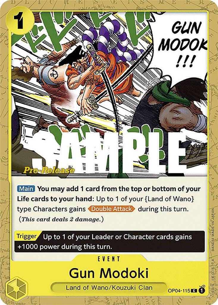 Gun Modoki OP04-115, the C printing from OP-04 of the One Piece Card Game