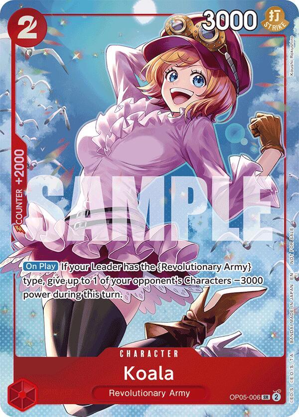 Koala - OP05-006 OP05-006, the SR printing from OP-05 of the One Piece Card Game