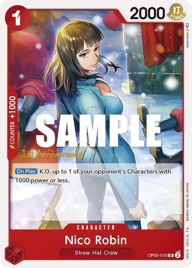 Nico Robin OP05-010, the UC printing from OP-05 of the One Piece Card Game