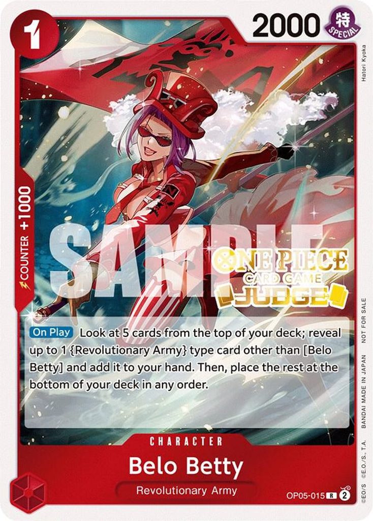 Belo Betty OP05-015, the R printing from OP-05 of the One Piece Card Game