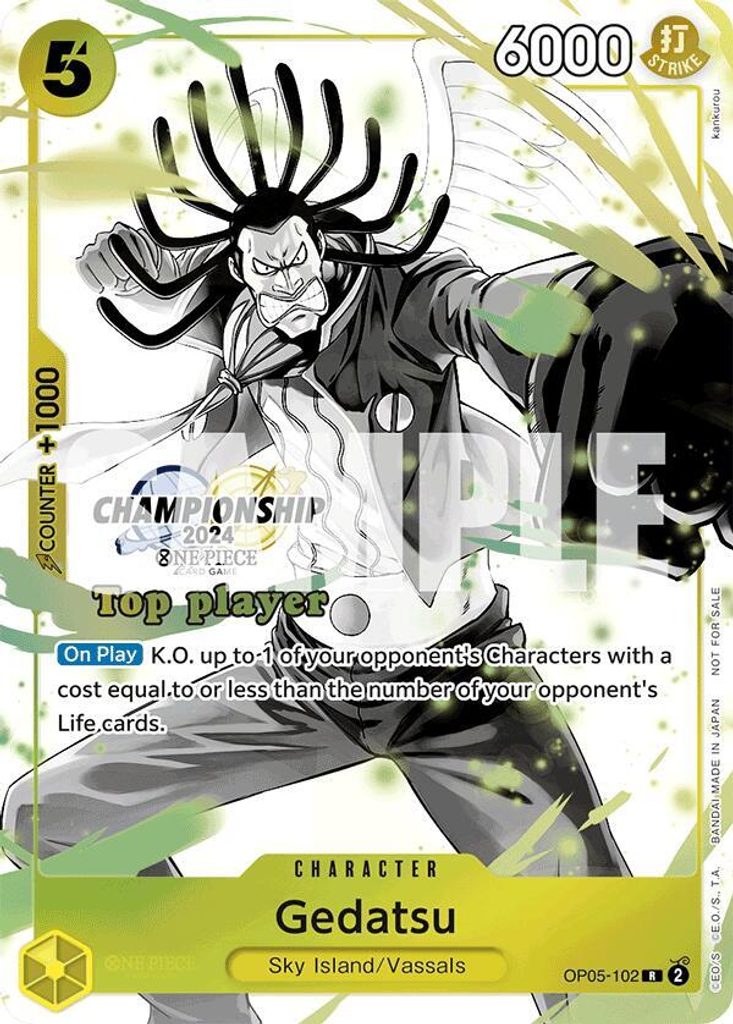 Gedatsu OP05-102, the R printing from OP-05 of the One Piece Card Game