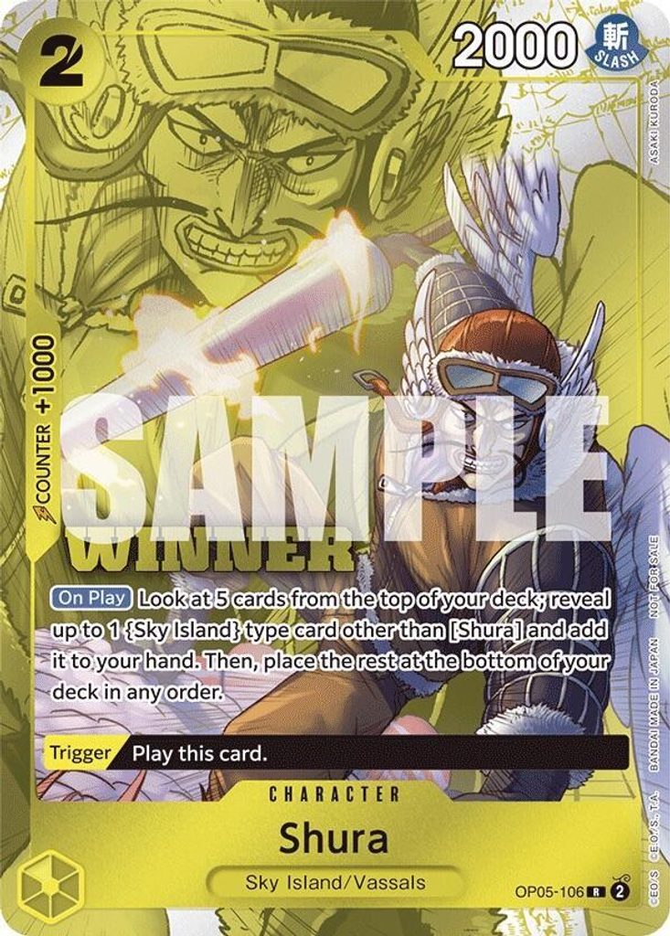 Shura OP05-106, the R printing from OP-05 of the One Piece Card Game