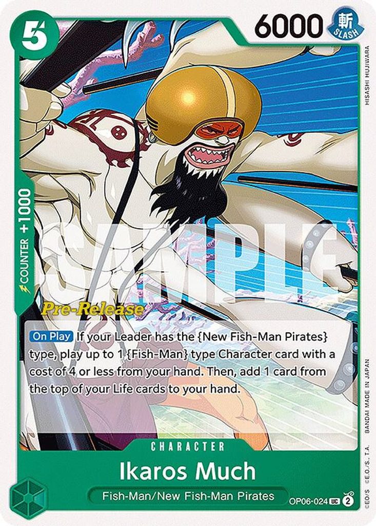 Ikaros Much OP06-024, the UC printing from OP-06 of the One Piece Card Game
